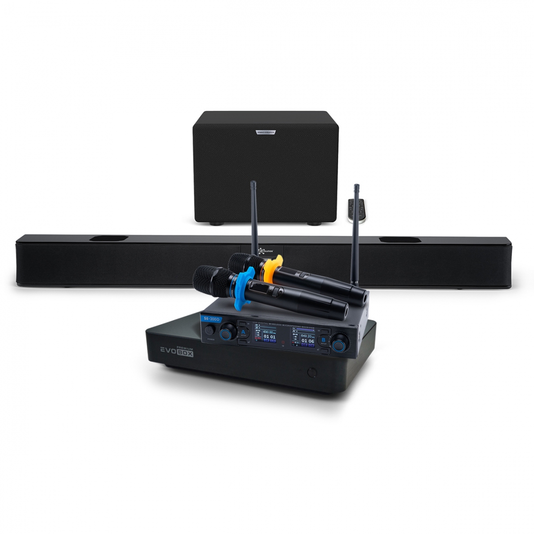 Hi-End караоке-система EVOBOX Premium + EvoSoundBar (саундбар с караоке) в Канске