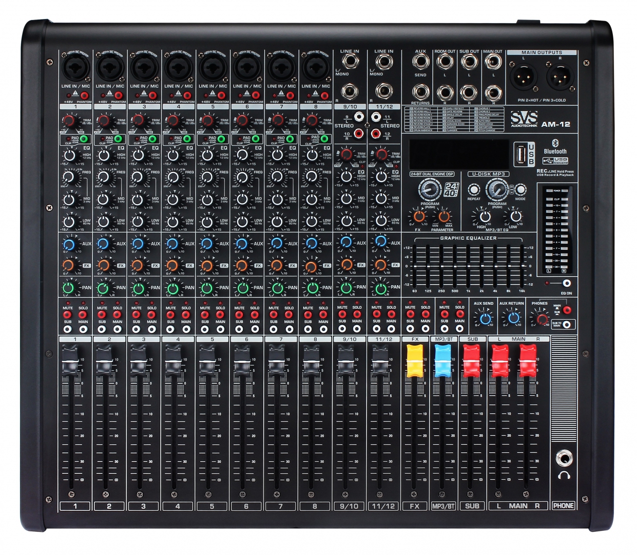 SVS Audiotechnik mixers AM-12 Микшерный пульт аналоговый, 12-канальный в Канске