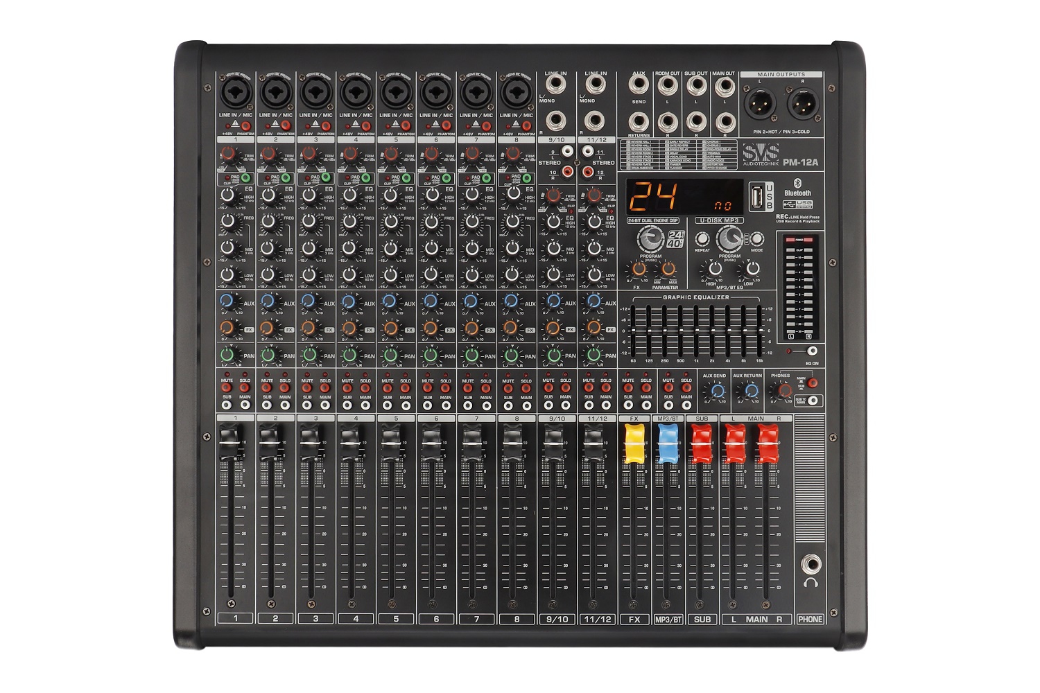SVS Audiotechnik mixers PM-12A Активный аналоговый микшерный пульт, 12-канальный в Канске